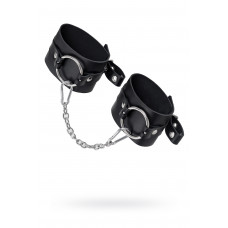 Оковы BDSM из толстой кожи с люверсами натуральная кожа чёрные Оковы BDSM из толстой кожи с люверсами натуральная кожа чёрные