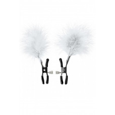 Зажимы для сосков TOYFA Theatre с белым пухом Зажимы для сосков TOYFA Theatre с белым пухом