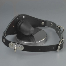 Кляп фаллос натуральная кожа черный Кляп фаллос натуральная кожа черный