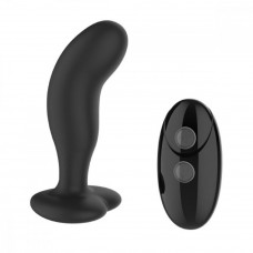 Анальный вибромассажер с пультом ДУ 7 режимов черный 10 см Анальный вибромассажер с пультом ДУ 7 режимов черный 10 см