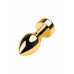 Анальная втулка с кристаллом Gold Butt Plug красная 9,5 см