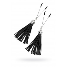 Зажимы на соски с кисточками из замши Pecado черные Зажимы на соски с кисточками из замши Pecado черные