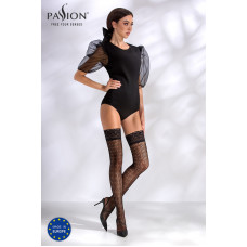 Чулки элегантные черные с мелким рисунком (Passion) Чулки элегантные черные с мелким рисунком (Passion)